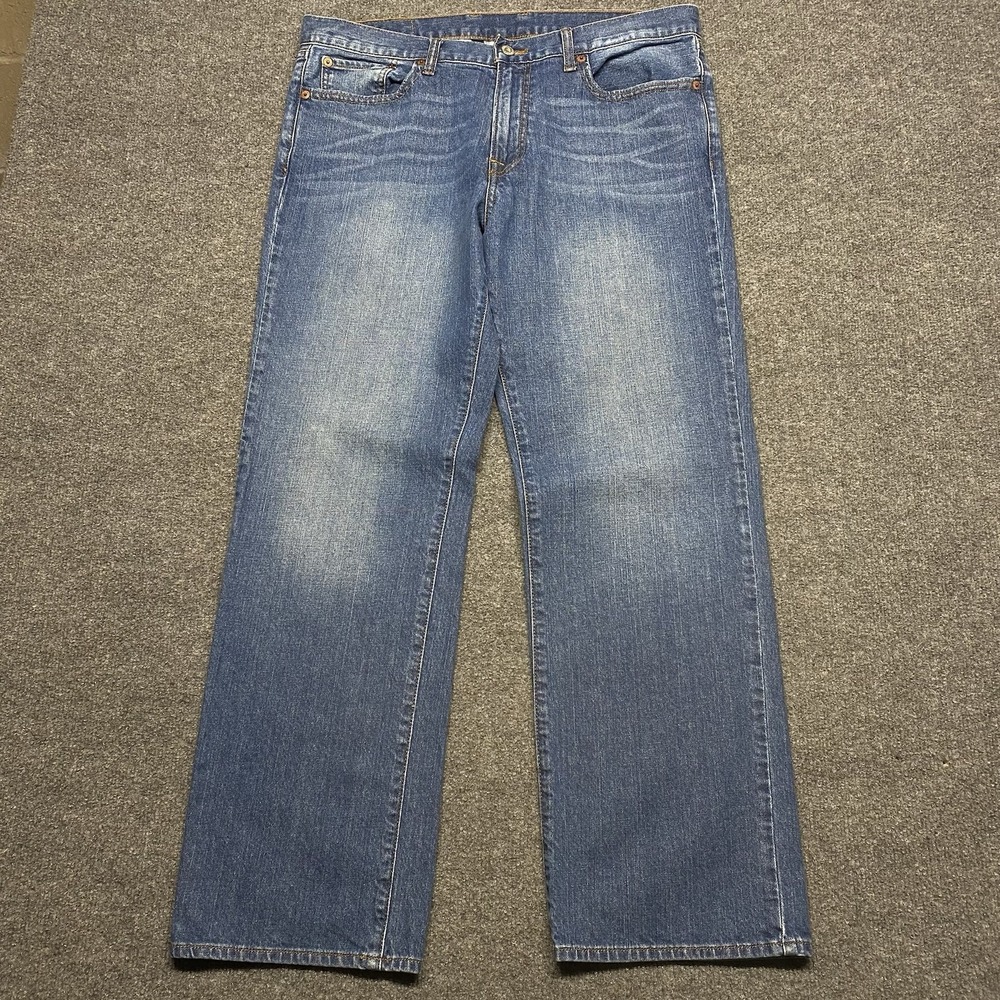 Lucky Brand "Vintage Straight" Jeans Mens 34 Blue Cotton Denim Medium Wash